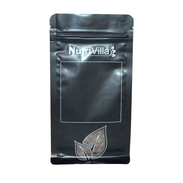 Square Box Coffee Tea Bags Block Bottom Custom Printed With Clear Window