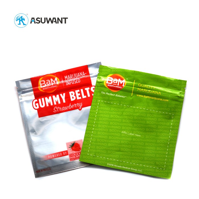 Málaí pacáistithe bia trí thaobh séala taobh le haghaidh stórála deochanna soladaí blaistithe éagsúla