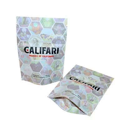 Málaí mylar lannaithe gorm mórdhíola 3.5g cruthúnas boladh seasaimh pouch