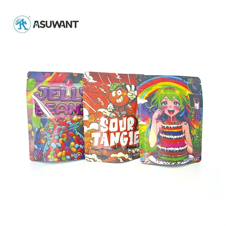 Custom Print Smell Proof Stand Up Pouch Herb Packaging 3.5g 8th 3.5 Mylar Bags
